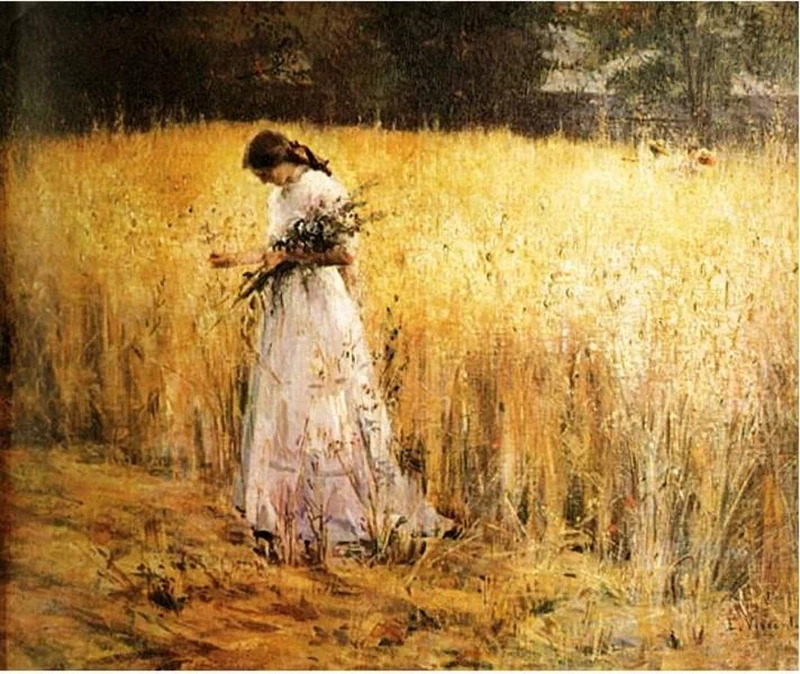 Ragazza nel campo di grano